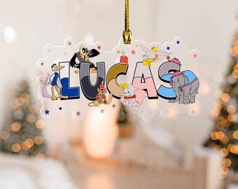 Custom Dumbo Ornament, Dumbo Disney Keepsake Ornament, Timothy Mouse Ornament, Disney Holiday Ornament, Christmas Keepsake C1KQ18