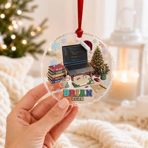 Personalized Software Developer Christmas Ornament, Custom Programmer Coding Keepsake, Tech Geek Holiday Gift C2LT15-4 bild 2