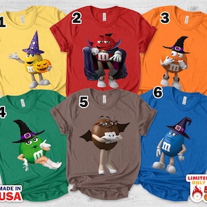 M&M Candies T Shirt, M And M Matching Family Shirt Group shirt halloween candy halloween costumes Halloween M M Family Costume Shirt CYH307