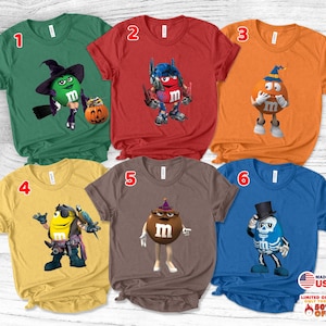 M&M Candies T Shirt, M And M Matching Family Shirt Group MM shirt halloween candy halloween costumes Halloween M M Costume Shirt CYIN04