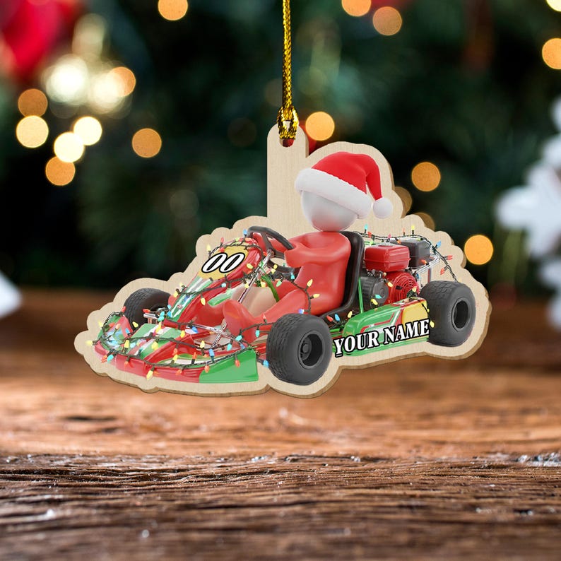 Personalized Go Kart Racing Ornament 2025, Christmas Ornament, Tree ...
