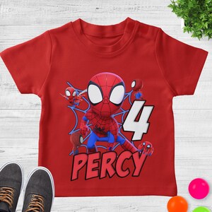 Spidey and his Amazing Friends Tshirt, Spiderman Birthday, Personalized shirt, Spidey Family Birthday Shirt, Ghost Spider, Spidey tee NGQO10