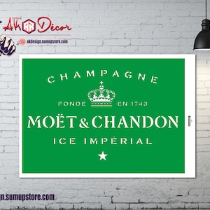 Wiederverwendbare PVC-Klebeschablone/MOET CHARDON