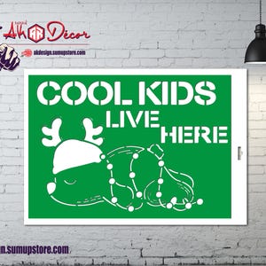 Wiederverwendbare PVC-Klebeschablone / COOL KIDS / Schablone