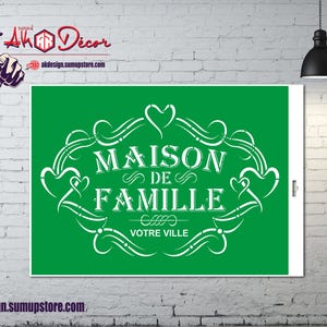 Wiederverwendbare PVC-Klebeschablone / Personalisiertes FAMILIENHAUS / Anpassbare Schablone