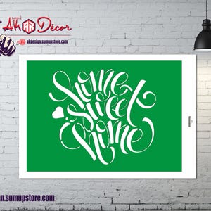Wiederverwendbare PVC-Klebeschablone / Home SWEET Home