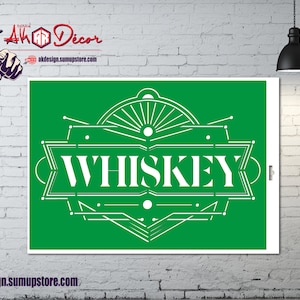 Wiederverwendbare PVC-Klebeschablone / WHISKEY / Vintage / Vintage-Schablone