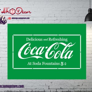 Wiederverwendbare PVC-Klebeschablone/ Coca Cola / Vintage/ Vintage Schablone/ Klebeschablone
