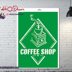 Wiederverwendbare PVC-Klebeschablone / Coffee Shop / Vintage / Französische Vintage-Schablone