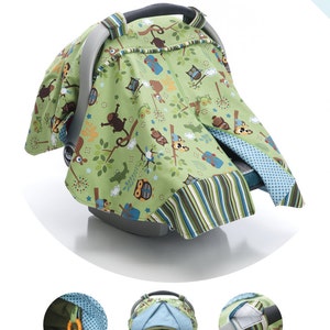 Zipitt Car Seat Canopy Sewing Pattern - Fits All Baby Car Seats - Instant Download