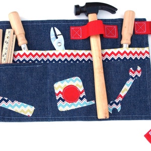 Little Man Tool Belt Sewing Pattern: Use for Toy Tools OR Girls Apron for Craft Supplies, Baking, Gardening Instant Download image 3