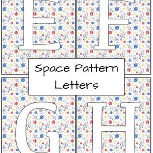 Letras do padrão de espaço E-F-G-H L1 – Download instantâneo