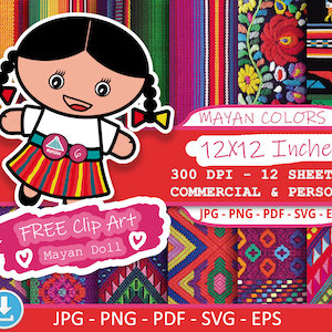 Guatemalan jpg png pdf eps svg fabric print textile chapin mayan blanket decor party bundles aztec upholstery tribal serape ethnic digital image 1