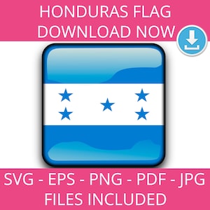 Honduras Flag Clipart: Vector Graphic (Digital Download)
