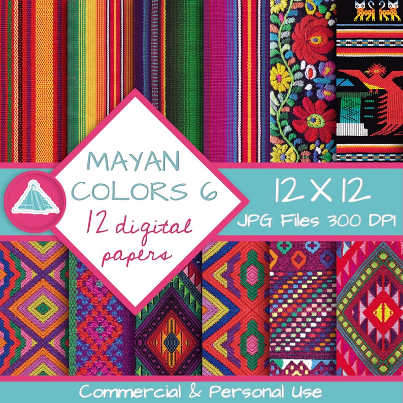 Guatemalan fabric print textile chapin mayan background image 1