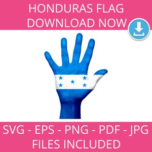 Honduras Flag Art: National Clipart Vector (Digital Download)