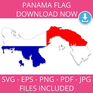 Panama flag, svg, png, eps, jpg, art,  pdf, Vector, Image, Graphic, Map, Latino, Clipart, Culture,  Instant Download, America, National,