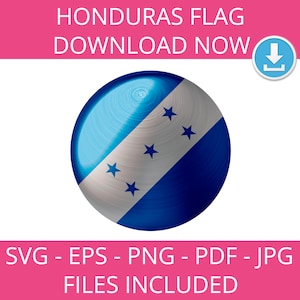 Honduras Flag Clipart: National Art Vector Graphic (Digital Download)