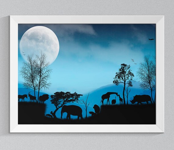 African Digital Paper African Landscape Painting African Etsy
