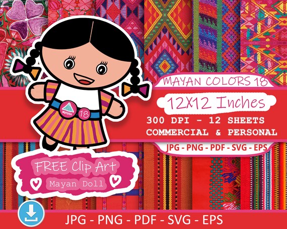 Mexican Otomi Fabric Print: Textile Art Background (Digital Files)