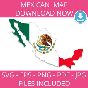 Mexican Map Art: Latino Culture Vector Graphic (Digital Download)