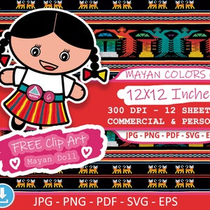 Guatemalan jpg png pdf eps svg fabric print textile chapin mayan blanket decor party bundles aztec upholstery tribal serape ethnic digital image 4