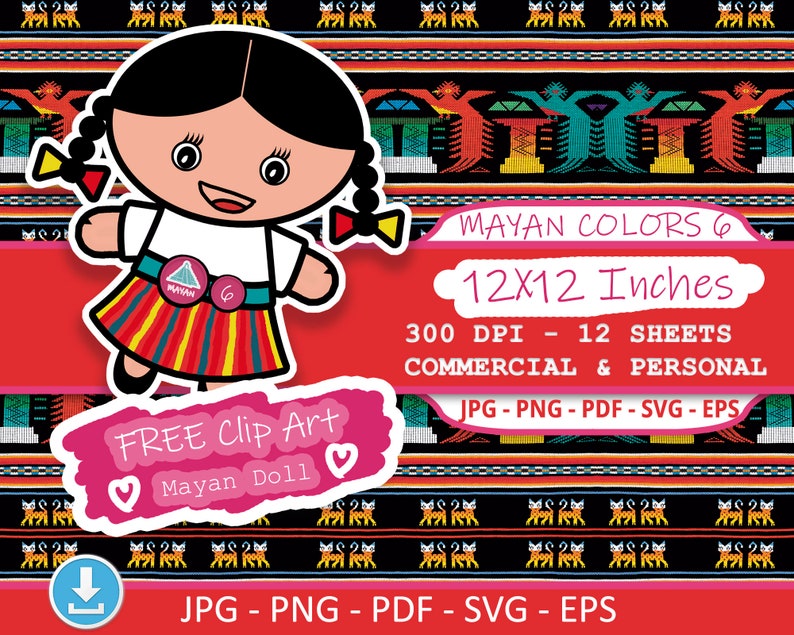 Guatemalan jpg png pdf eps svg fabric print textile chapin mayan blanket decor party bundles aztec upholstery tribal serape ethnic digital image 4