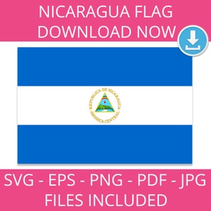Nicaragua Flag: Vector Graphic Design (Digital Download)