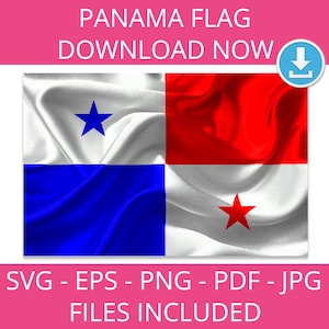 Panama Flag Clipart: National Vector Graphic (Digital Download)