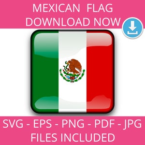 Mexican flag, svg, png, eps, jpg, art,  pdf,  Mayan, Culture,  Instant Download, Map, Latino, Clipart, America, National, Vector, Graphic,