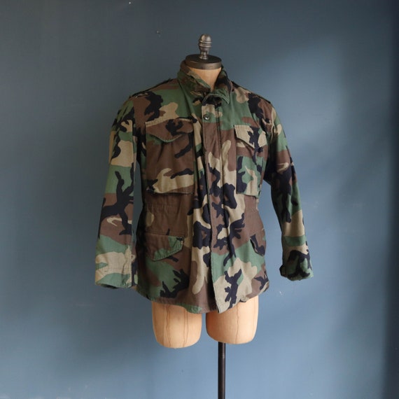 Vintage Camouflage Jacket M65 Military Jacket size