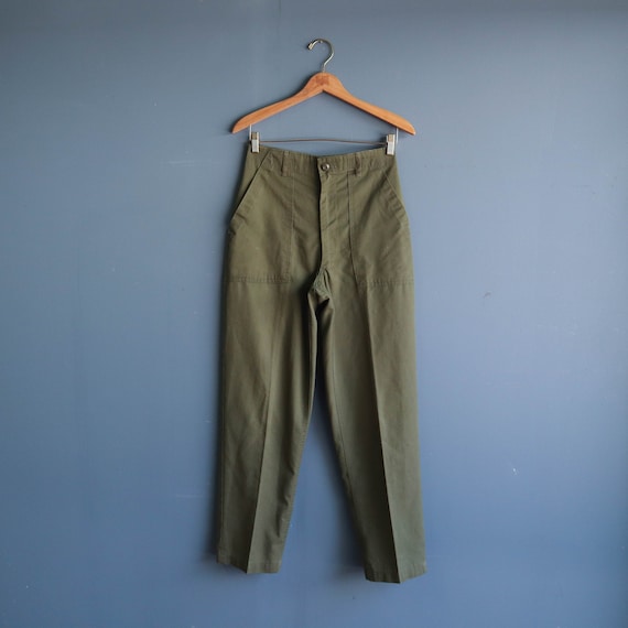 Vintage Military Trousers OG 107 Cotton Army Pants