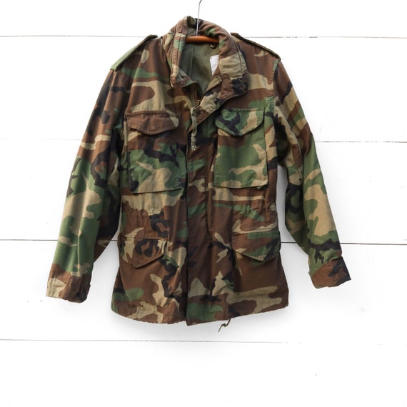 SML | Vintage Military Jacket M-65 Woodland Defend