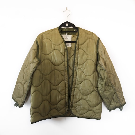 SML | M-65 Liner Quilted Military Green Liner Coat