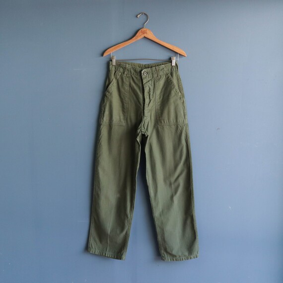 Vintage Military Trousers OG 107 Cotton Army Pants