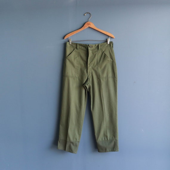 Vintage Military Trousers OG 107 Cotton Army Pants