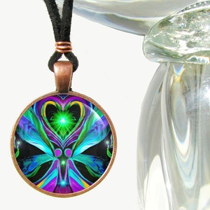 Twin Flames Necklace, Soulmate Love, Angel Hearts, Reiki Energy "Unconditional Love"