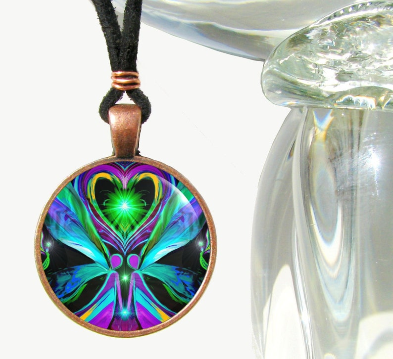 Twin Flames Necklace, Soulmate Love, Angel Hearts, Reiki Energy "Unconditional Love"