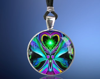 Twin Flames Necklace, Soulmate Love, Angel Hearts, Reiki Energy "Unconditional Love"