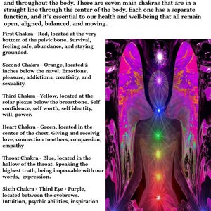 Amethyst Crystal Pendulum with Metaphysical Chakra Art Pendant by Primal Painter called Chakra Swirl image 8
