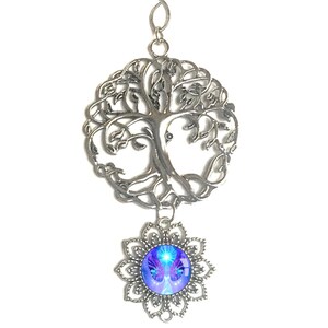 Tree of Life Pewter Ornament with Original Angel Art Pendant, Meaningful Gift Hope image 7