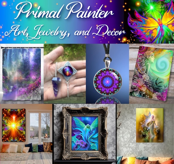Twin Flames Art Print, Soulmates, Chakra Angel, Reiki Wall Decor