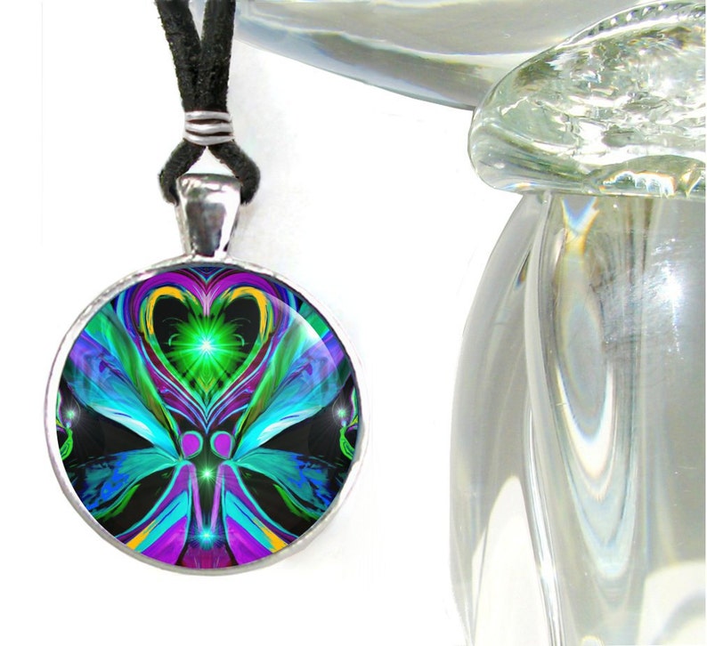 Twin Flames Necklace, Soulmate Love, Angel Hearts, Reiki Energy "Unconditional Love"