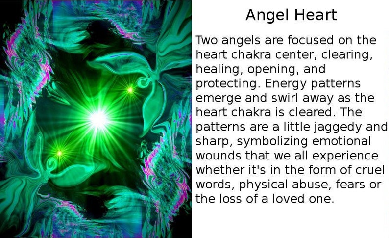 Green Necklace, Angel Art, Heart Chakra Pendant, Twin Flames Reiki Jewelry Angel Heart image 6