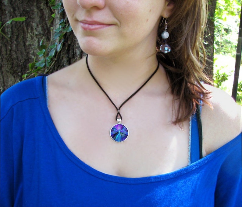 Purple Necklace, Third Eye Intuition, Angel Jewelry, Purple Chakra Art The Seer image 3