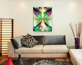 Stretched Canvas Print, Reiki Wall Decor, Angel Energy Art "Growth"