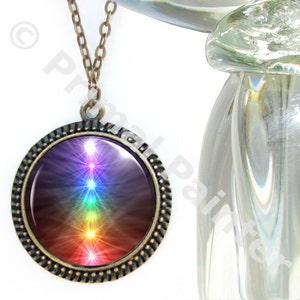 Chakra Necklace, Reiki Energy Pendant, Unique Jewelry Chakra Balance image 1