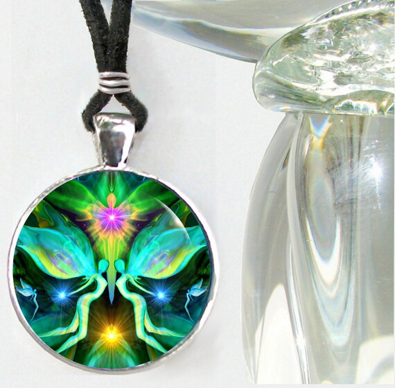 Twin Flames Necklace Green Heart Chakra Pendant - Green Heart Chakra Pendant Twin Flames Necklace Green Heart Chakra Pendant - Green Heart Chakra Pendant