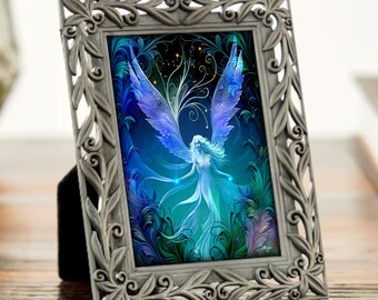 Mini Framed Fairy Print - Collectible Series - Ethereal Dreamweaver Artwork - Fantasy Home Decor Gift