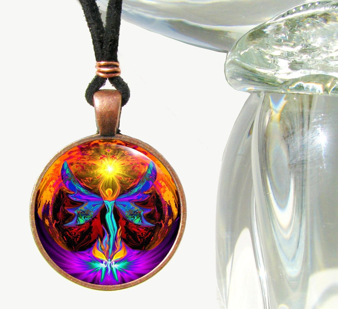 Fairy Necklace Colorful Pendant Spiritual Meaning Etsy.de
